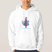 Whimsical Blue Christmas Tree Hoodie (Voorkant)