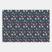 Whimsical Blue Colorful Easter Egg Patroon Inpakpapier Vel (Voorkant)