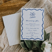 Whimsical Blue de ochtend na de brunch Kaart