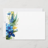 Whimsical Blue Deer Theme Baby shower Kaart (Achterkant)