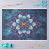 Whimsical Blue en Paarse Mandala Doodle Tissuepapier (Craft)