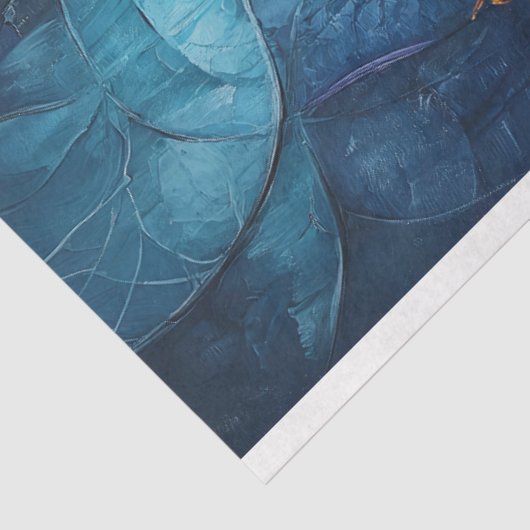 Whimsical Blue en Paarse Mandala Doodle Tissuepapier (Detail)