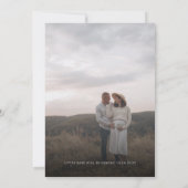 Whimsical Blue en Pink Photo Baby Gender Reveal Kaart (Achterkant)