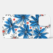 Whimsical Blue en White Flowers Case-Mate iPhone Case (Achterkant (horizontaal))