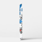 Whimsical Blue en White Flowers Case-Mate iPhone Case (Achterkant / Links)