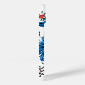 Whimsical Blue en White Flowers Case-Mate iPhone Case (Achterkant / Rechts)