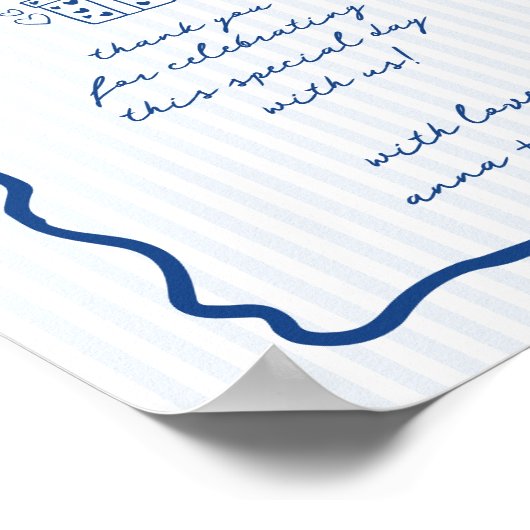 Whimsical Blue Favors Poster (Hoek)