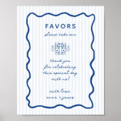 Whimsical Blue Favors Poster (Voorkant)