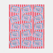 Whimsical Blue Fish Sardine Print Fleece Deken (Voorkant)