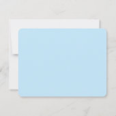 Whimsical Blue Floral Blooms Chic Boy Baby shower Bedankkaart (Achterkant)