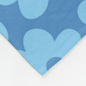 Whimsical Blue Floral Retro, vrolijk, Preppy Fleece Deken (Hoek)