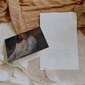 Whimsical Blue Font Gevouwen Foto Baby shower Bedankkaart