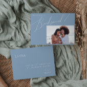 Whimsical Blue | Foto Bridesmaid proposal Kaart