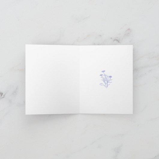 Whimsical Blue Garden Chinoiserie Vrijgezellenfees Bedankkaart (Binnen)