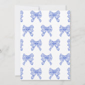 Whimsical Blue Hand Drawn Tea Vrijgezellenfeest Kaart (Achterkant)