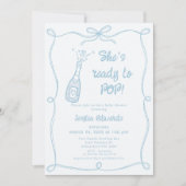 Whimsical Blue Hand getekend klaar voor Pop Baby s Kaart (Voorkant)