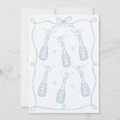 Whimsical Blue Hand getekend klaar voor Pop Baby s Kaart (Achterkant)
