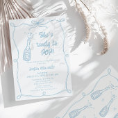 Whimsical Blue Hand getekend klaar voor Pop Baby s Kaart