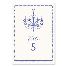 Whimsical Blue, handgetekende, illustratieve bruil Kaart