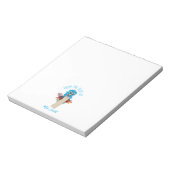 Whimsical Blue Owl Personalized Teacher Notitieblo Notitieblok (Linkerzijde)