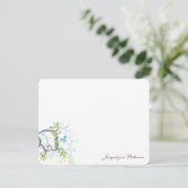 Whimsical Blue Pea in Pod Garden Baby Boy Shower Bedankkaart (Staand voorkant)