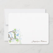 Whimsical Blue Pea in Pod Garden Baby Boy Shower Bedankkaart (Voorkant)