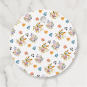 Whimsical Blue Pumpkin Baby shower Bedankjes Labels (Achterkant)