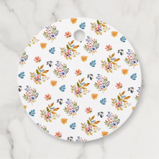 Whimsical Blue Pumpkin Baby shower Bedankjes Labels (Achterkant)