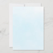 Whimsical Blue Rainbow Teddy Bear Baby shower Kaart (Achterkant)