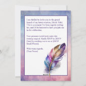 Whimsical Blue Roos Auteur Boek Lanceringsuitnodig Feestdagenkaart (Achterkant)