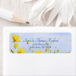 Whimsical Blue Sky & Yellow Willem Label