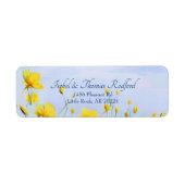 Whimsical Blue Sky & Yellow Willem Label (Voorkant)
