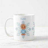 Whimsical Blue Snowflake en Winter Gingerbread Koffiemok (Links)