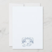 Whimsical Blue Swan Romantic Wedding Invitation Kaart (Achterkant)