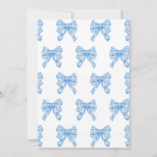 Whimsical Blue Tea Hand getrokken Vrijgezellenfees Kaart (Achterkant)