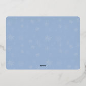 Whimsical Blue Trees Folie Vakantie Kaart (Achterkant)