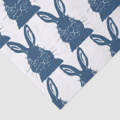 Whimsical Blue & White Bunny Rabbit Easter Pattern Tissuepapier (Detail)