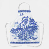 Whimsical Blue Willow Isle of Rabbits Animal Fun Schort (Voorkant)