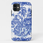 Whimsical Blue Willow Isle of Rabbits Classic Look Case-Mate iPhone Case (Achterkant)