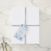 Whimsical Blue Winter Wonderland Baby shower Cadeaulabel (Met Touw)