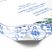 Whimsical Blue Yellow Lemon Vrijgezellenfeest Sign Foto Afdruk (Hoek)