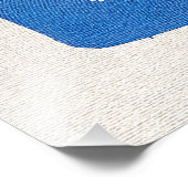 Whimsical Blue Yellow Watercolor Dreamer Cubes Abs Foto Afdruk (Hoek)