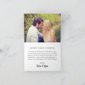 Whimsical Blush and Coral Floral Wedding Photo Bedankkaart (Binnen)