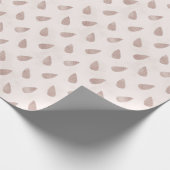 Whimsical Blush Pink Pine Cones Modern Christmas Cadeaupapier (Hoek)