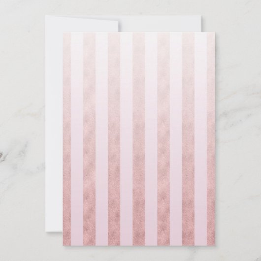 Whimsical Blush Roos Gold Stripes Engagement Party Kaart (Achterkant)