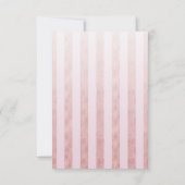 Whimsical Blush Roos Gold Stripes Wedding RSVP Kaartje (Achterkant)