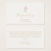 Whimsical Blush Roos Wedding Registry Enclosure Visitekaartje (Voorkant /achterkant)