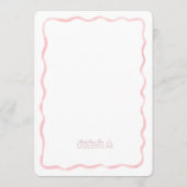 Whimsical Blush Roze Wit Wavy Lijst bruiloft Menu (Achterkant)