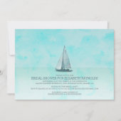 Whimsical Boat Bridal Shower-uitnodigingen Kaart (Voorkant)