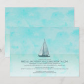 Whimsical Boat Bridal Shower-uitnodigingen Kaart (Voorkant / Achterkant)